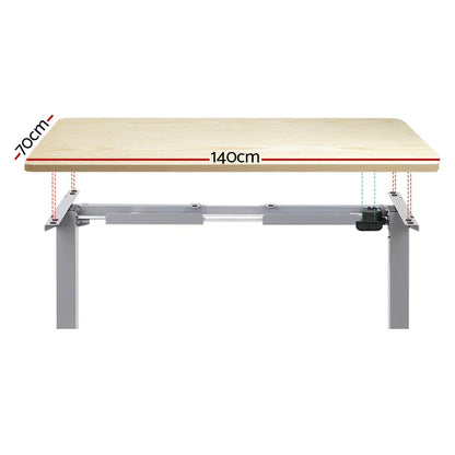 Artiss Standing Desk Motorised 140CM White Oak - Mekamart Australia