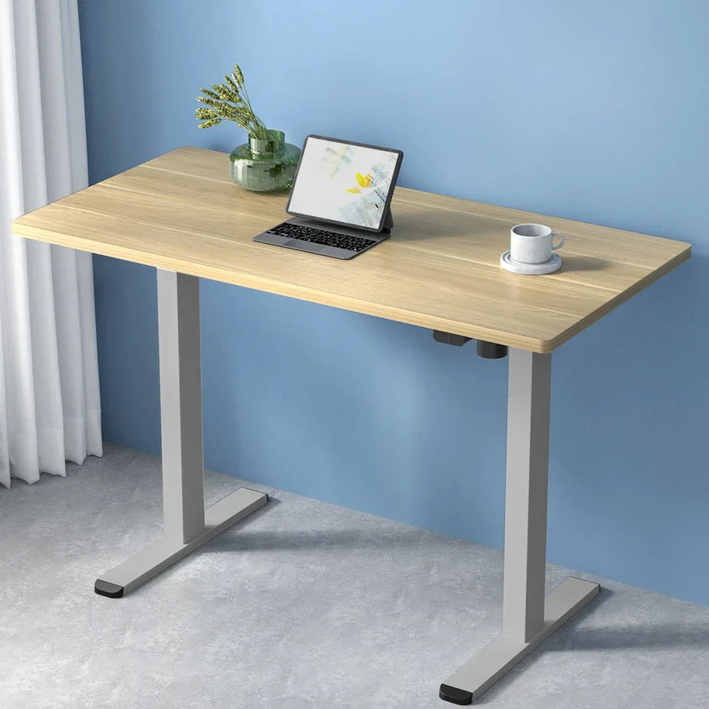 Artiss Standing Desk Motorised 140CM White Oak - Mekamart Australia