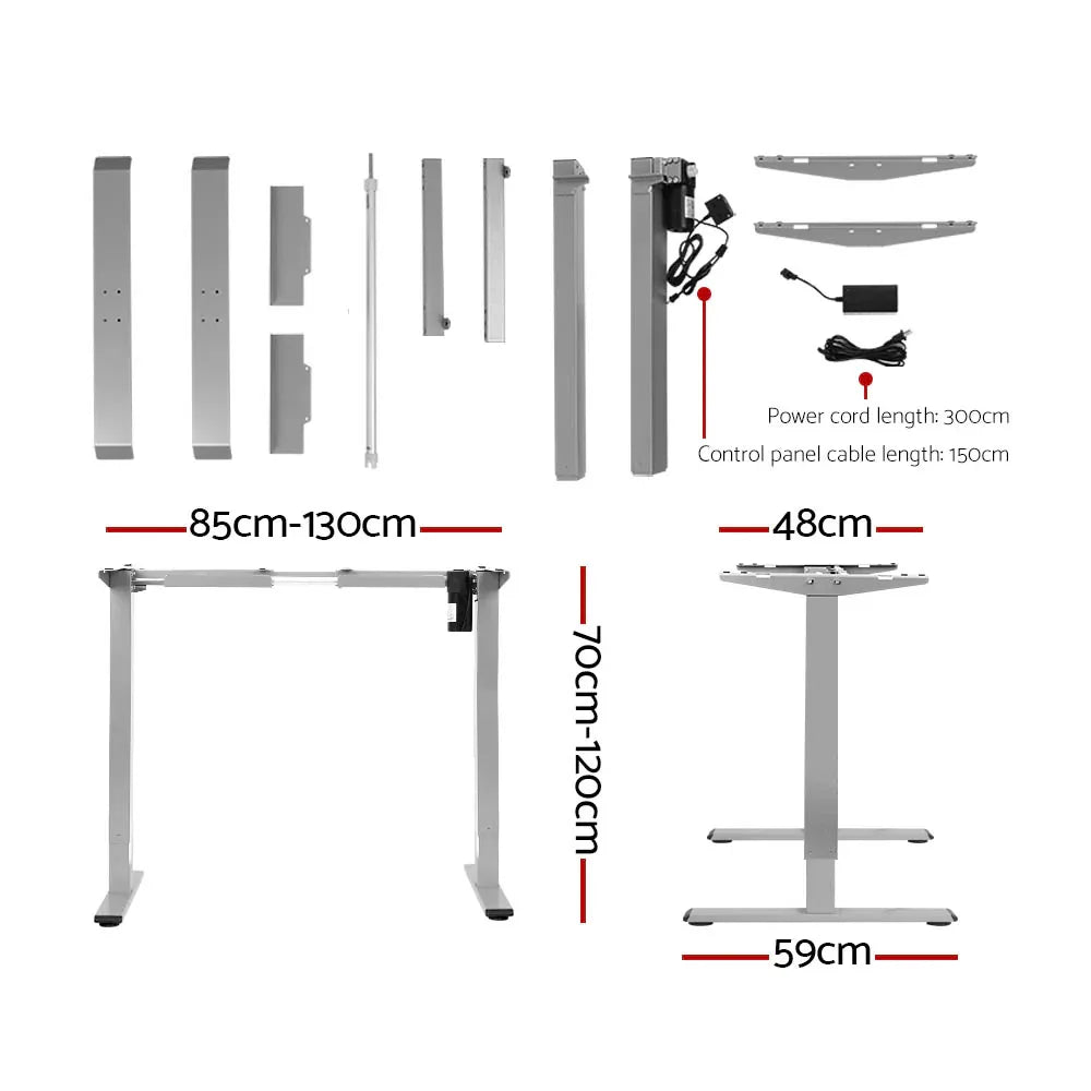 Artiss Standing Desk Motorised 140CM Walnut - Mekamart Australia