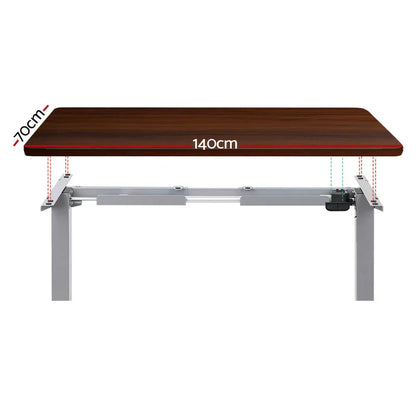 Artiss Standing Desk Motorised 140CM Walnut - Mekamart Australia