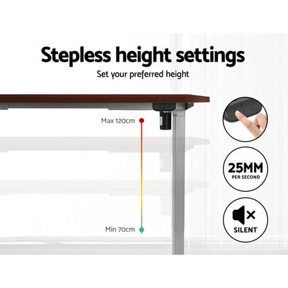 Artiss Standing Desk Motorised 140CM Walnut - Mekamart Australia