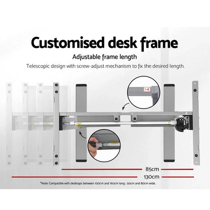 Artiss Standing Desk Motorised 140CM Walnut - Mekamart Australia