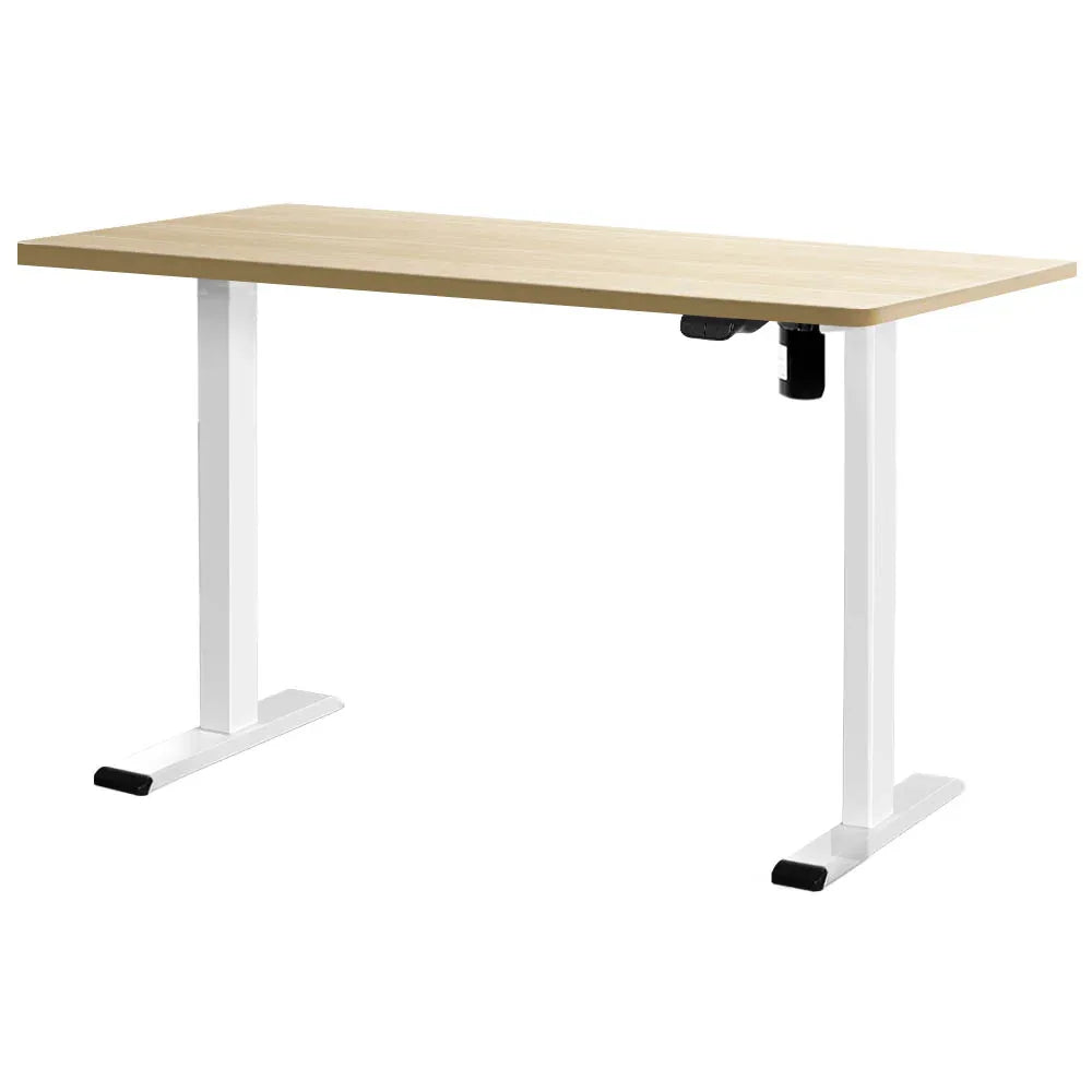 Artiss Standing Desk Motorised Sit Stand Desks White Oak 120CM - Mekamart Australia