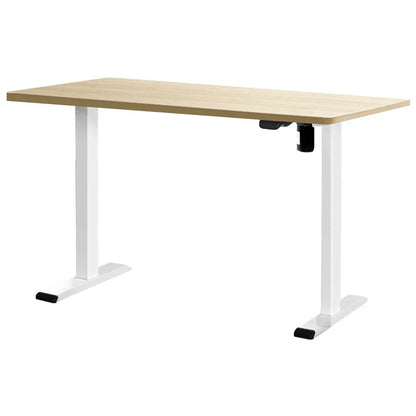 Artiss Standing Desk Motorised Sit Stand Desks White Oak 140CM - Mekamart Australia
