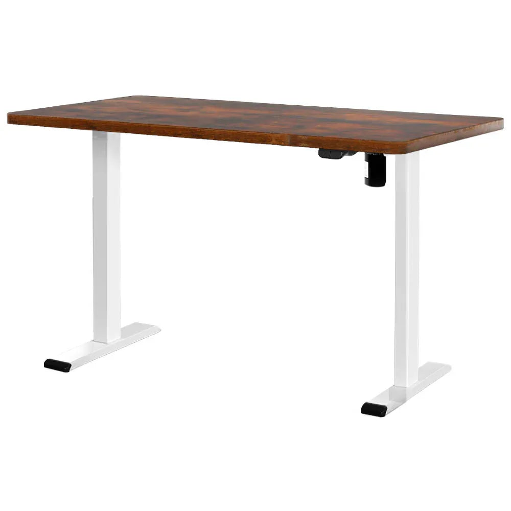 Artiss Standing Desk Motorised Sit Stand Desks Rustic Brown 140CM - Mekamart Australia
