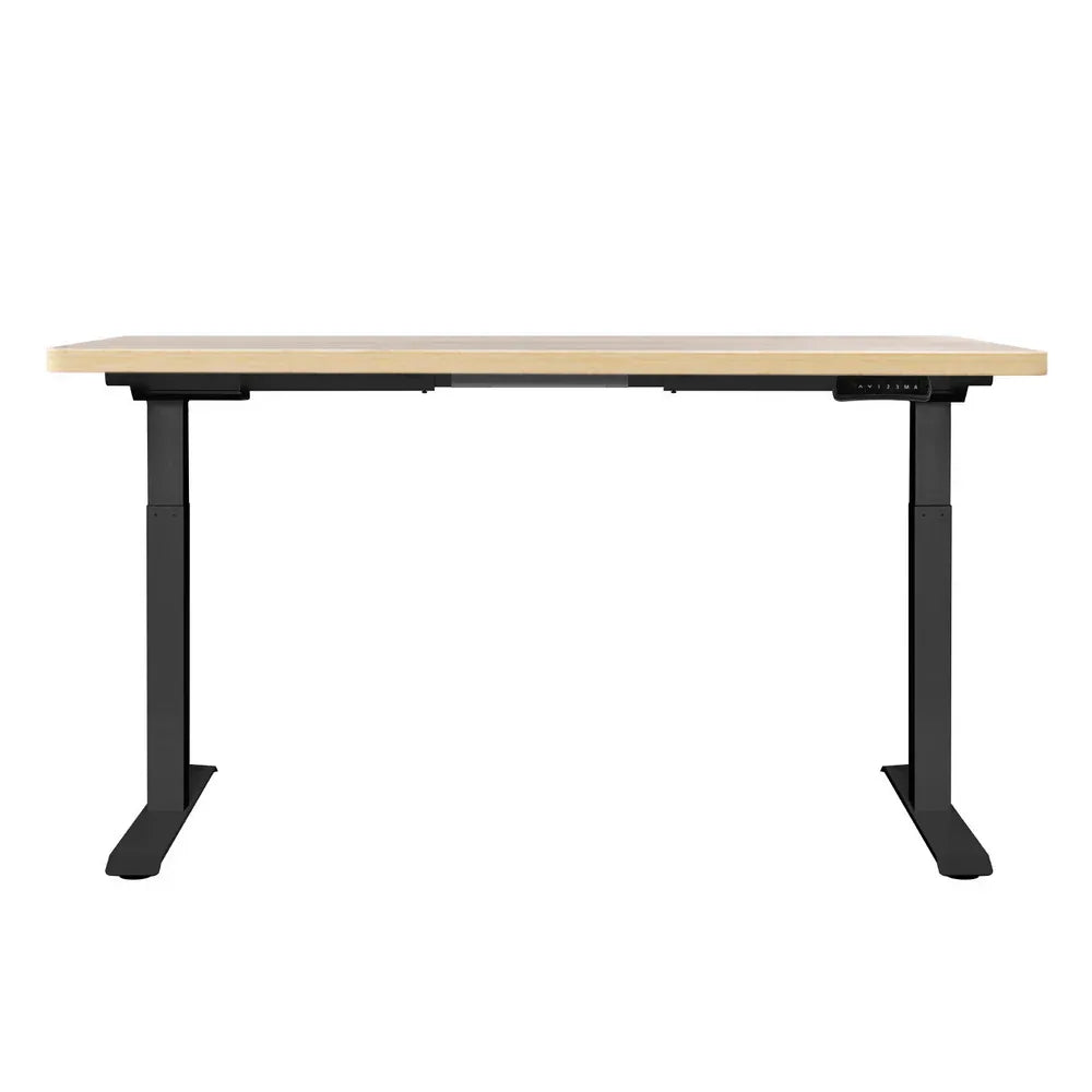 Artiss Standing Desk Motorised Dual Motor Oak 120CM - Mekamart Australia