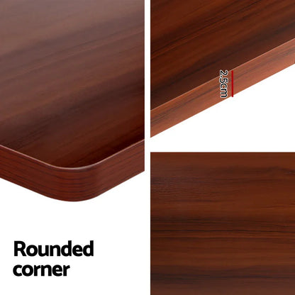 Artiss Standing Desk Motorised Dual Motor Walnut 140CM - Mekamart Australia