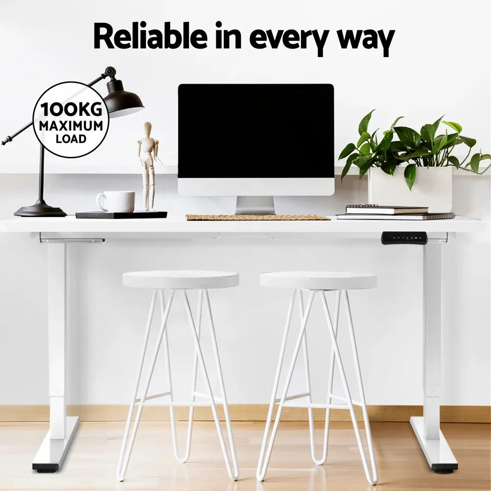 Artiss Standing Desk Motorised Dual Motor 140CM White - Mekamart Australia