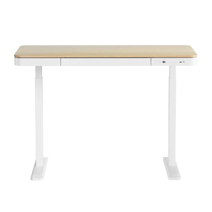 Artiss Standing Desk Motorised Electric Dual Motor Draw 120CM Oak - Mekamart Australia