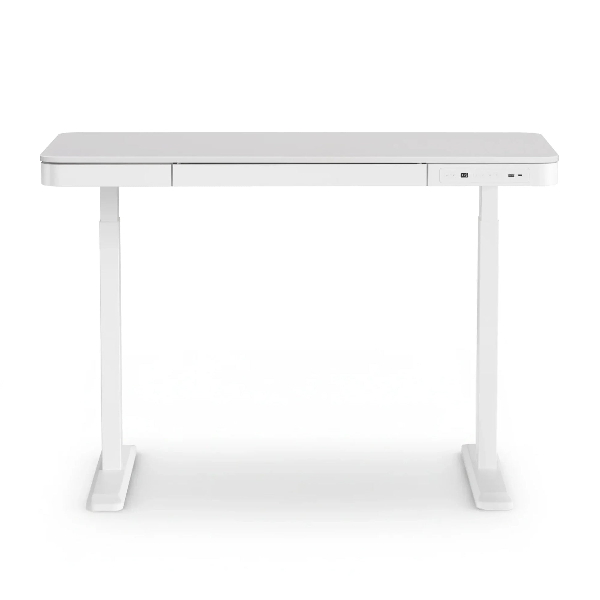 Artiss Standing Desk Motorised Electric Desks Drawer 120CM White - Mekamart Australia