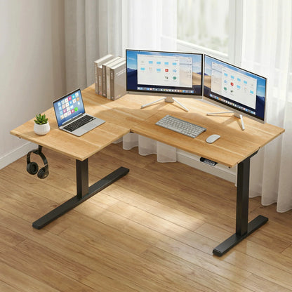 Artiss L-Shape Electric Standing Desk Sit Stand Up Height Adjustable Motorised - Mekamart Australia