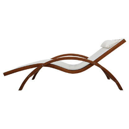 Gardeon Sun Lounge Outdoor Furniture Timber Armchair Wooden Stand - Mekamart Australia