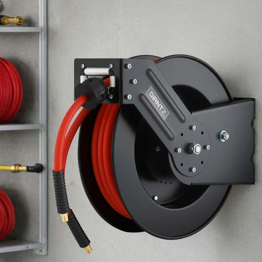 Giantz Air Hose Reel 3/8 IN x 15m Retractable Air Hose 300PSI - Mekamart Australia