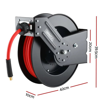 Giantz Air Hose Reel 3/8 IN x 15m Retractable Air Hose 300PSI - Mekamart Australia