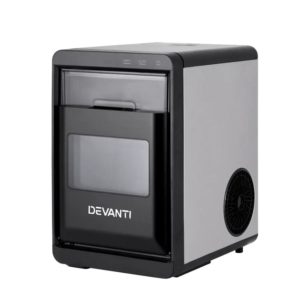 Devanti Ice Maker Machine 20kg Chewable Nugget Ice Countertop w/Self Cleaning - Mekamart Australia
