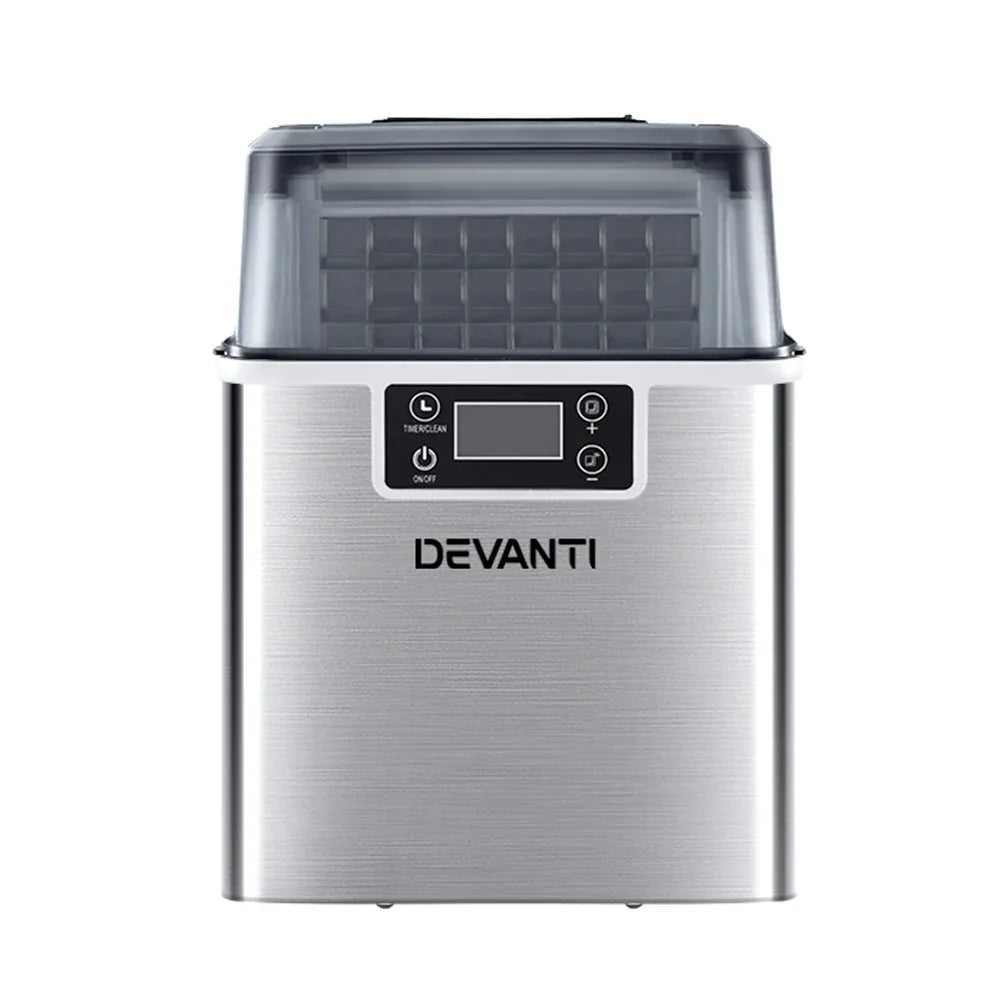 Devanti Ice Maker Machine Commercial Portable Ice Cube Tray Countertop 3.2L - Mekamart Australia