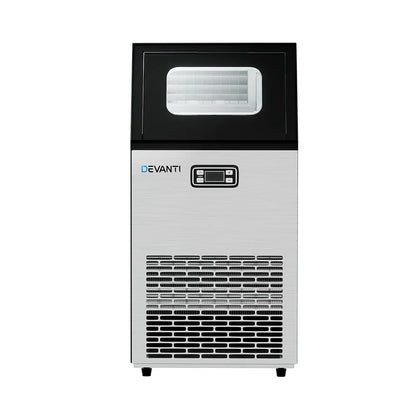 Devanti Commercial Ice Maker Machine 45kg Ice Cube Tray Bar Stainless Steel - Mekamart Australia