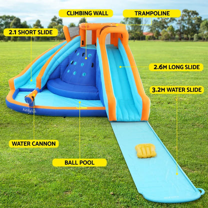 AirMyFun Kids Inflatable Pool Water Double Slide Park Jumping Castle 465X390CM - Mekamart Australia
