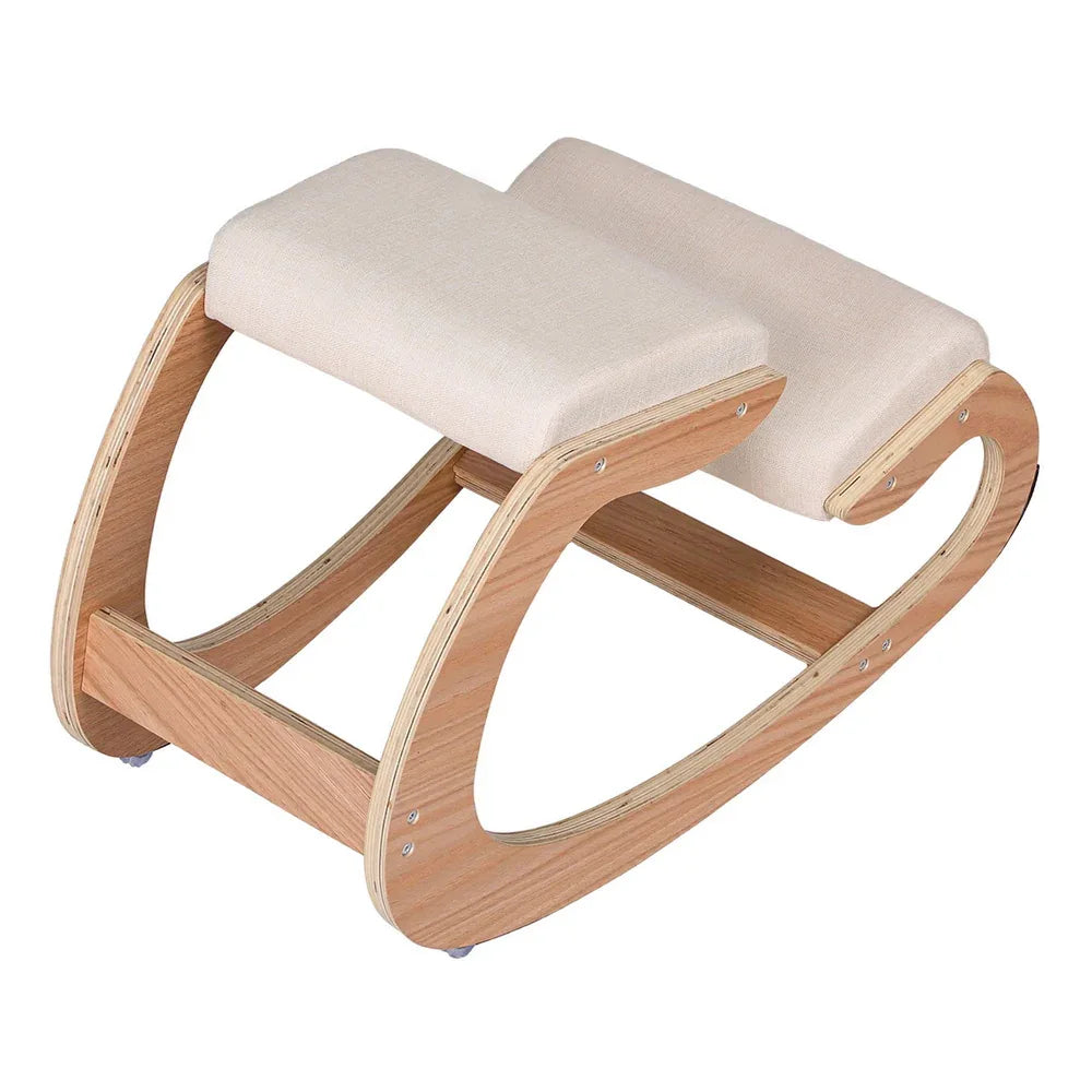 Artiss Kneeling Chair Ergonomic Posture Chair with Memory Foam Balance Stool for Home Office Gaming 120kg Weight Capacity Beige - Mekamart Australia