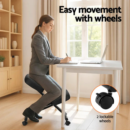 Artiss Kneeling Chair Ergonomic Office Chairs Home Knee Seat Posture Stretch Rest - Mekamart Australia