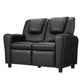 Keezi Kids Recliner Chair Double PU Leather Sofa Lounge Couch Armchair Black - Mekamart Australia