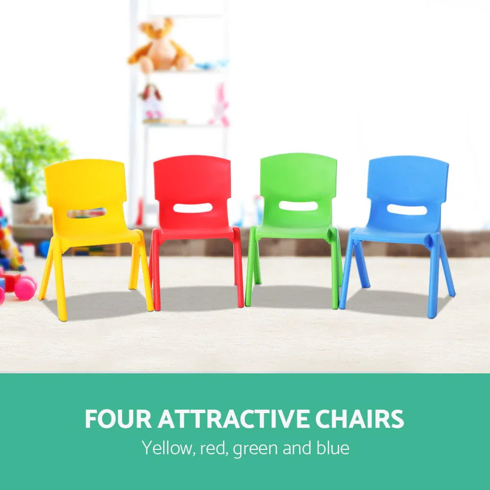 Keezi Kids Chairs Set Plastic Set of 4 Activity Study Chair 50KG - Mekamart Australia