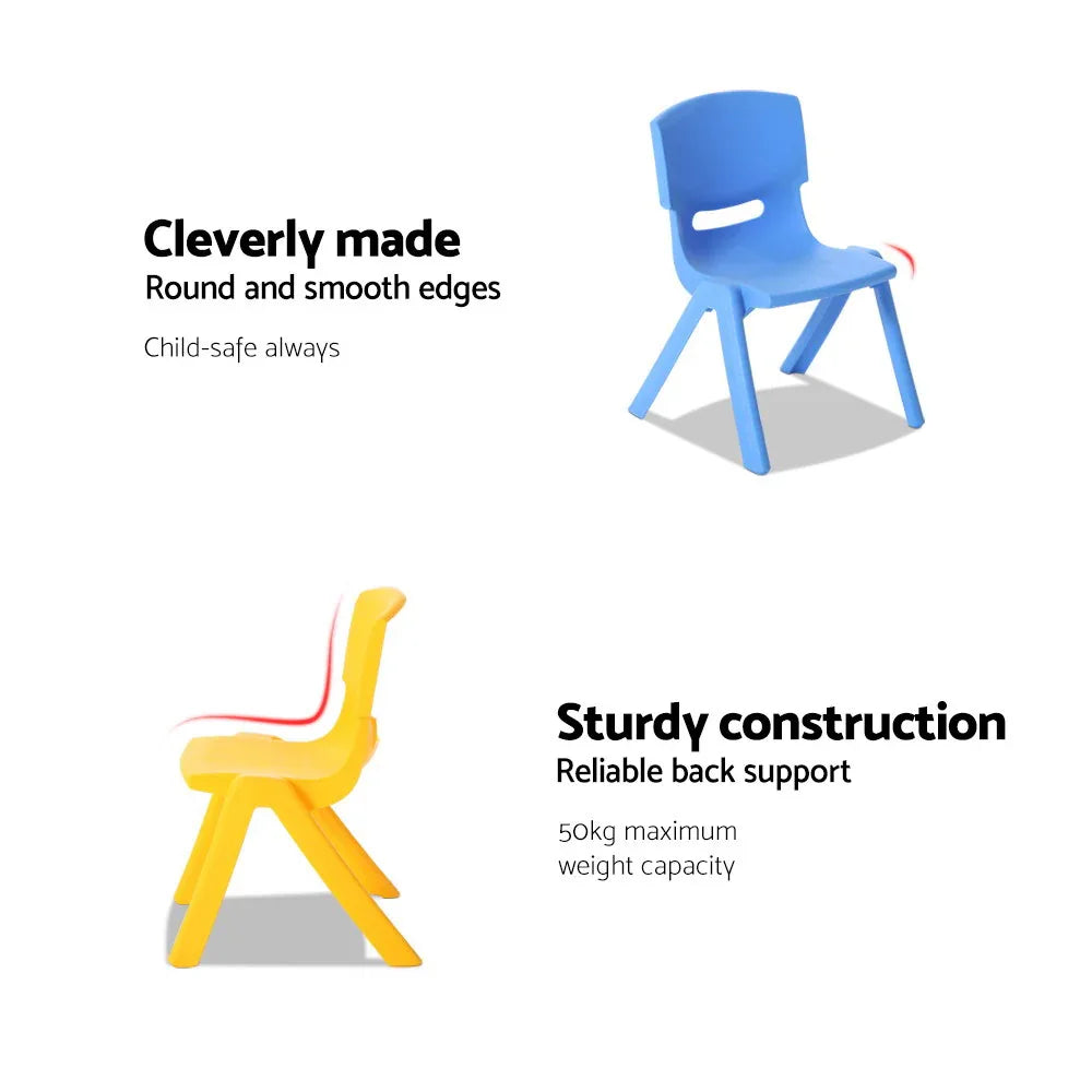 Keezi Kids Chairs Set Plastic Set of 4 Activity Study Chair 50KG - Mekamart Australia