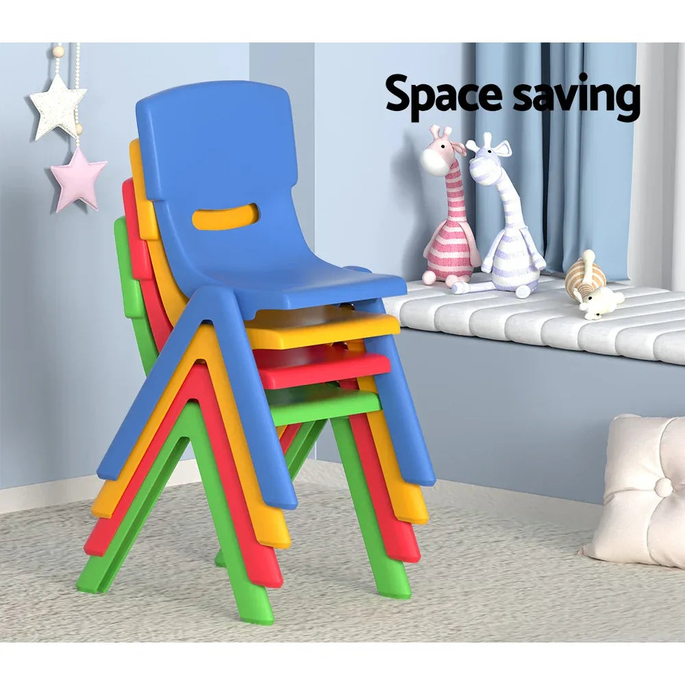 Keezi 9PCS Kids Table and Chairs Set Children Study Desk Furniture Plastic 8 Chairs - Mekamart Australia