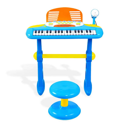 Keezi Kids Piano Keyboard 37 Keys Electronic Musical Instrument Set w/ Stool Microphone - Mekamart Australia