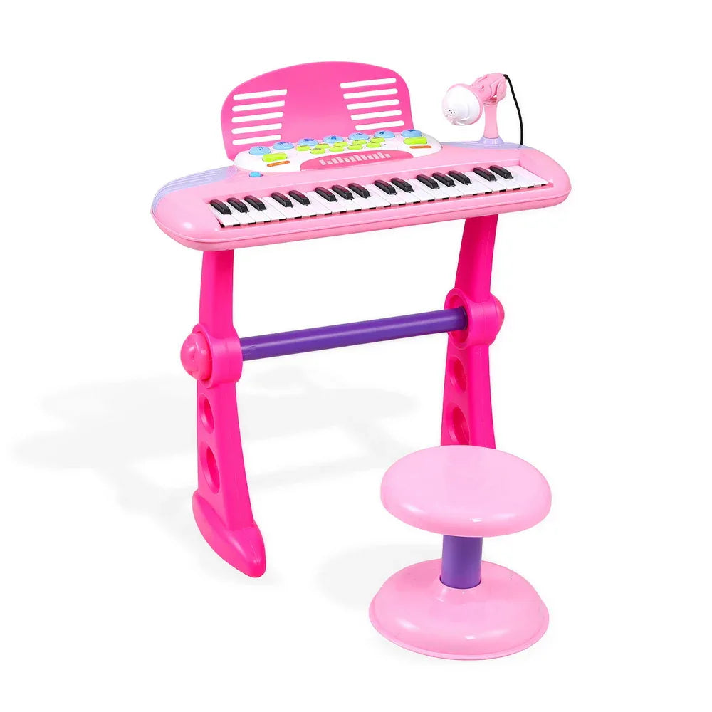 Keezi Kids Piano Keyboard 37 Keys Electronic Musical Instrument Set w/ Stool Microphone - Mekamart Australia