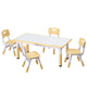1 Keezi Kids Table and 4 Chairs Set Graffiti - Mekamart Australia