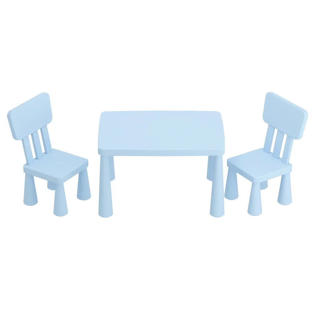 1 Keezi Kids Table and 2 Chairs Set Blue - Mekamart Australia