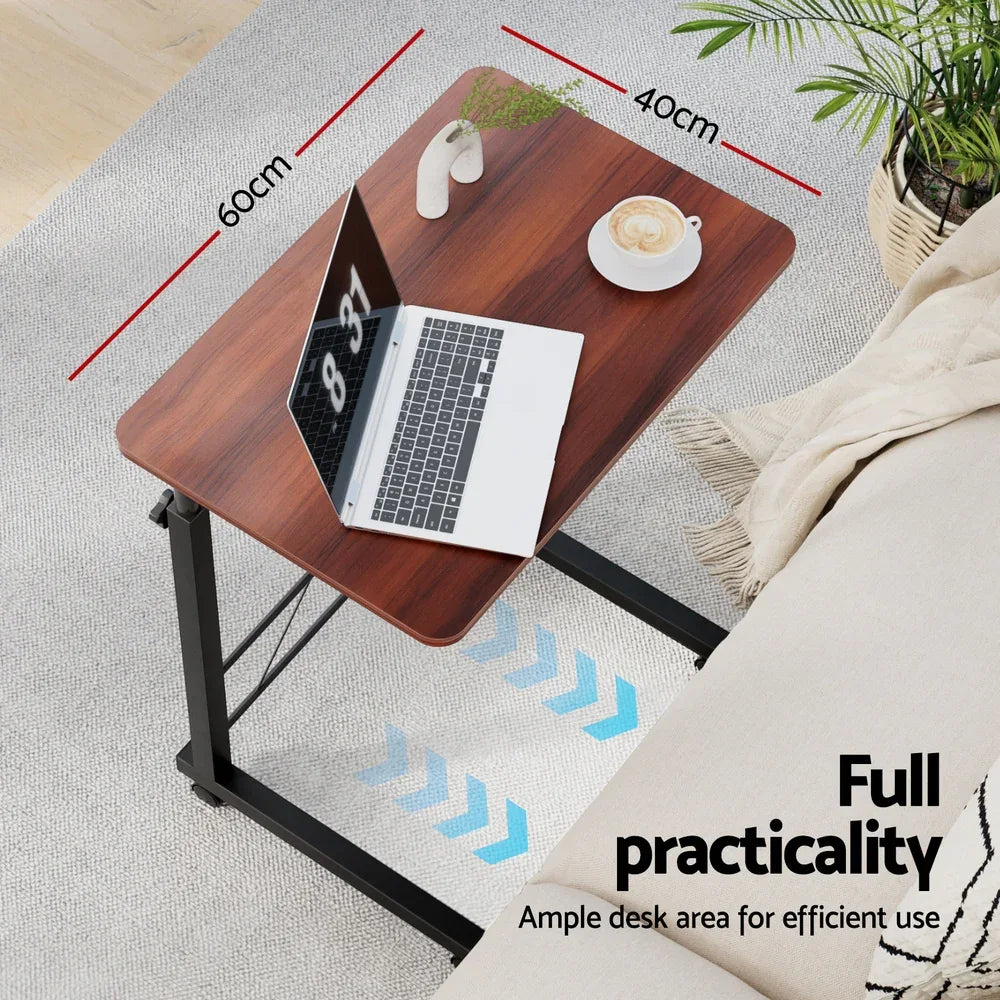 Artiss Laptop Desk Table Adjustable 60CM Dark Wood - Mekamart Australia