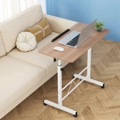 Artiss Laptop Desk Table Adjustable 80CM Light Wood - Mekamart Australia
