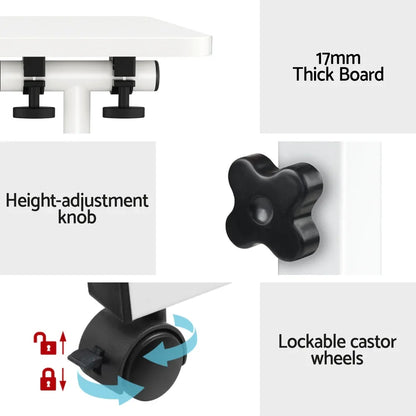 Artiss Laptop Desk Table Adjustable 80CM White - Mekamart Australia