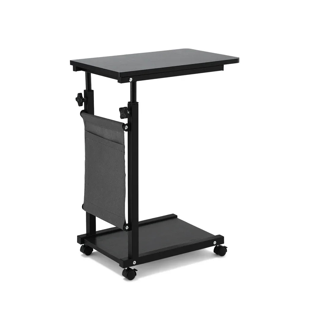 Artiss Laptop Desk Height Adjustable Mobile Workstation Computer Desks 48CM Black - Mekamart Australia