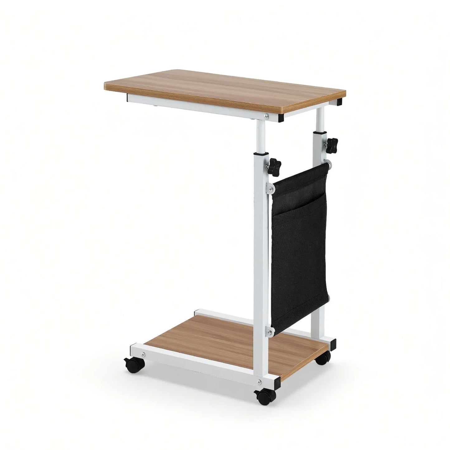 Artiss Laptop Desk Height Adjustable Mobile Workstation Computer Desks 48CM Oak - Mekamart Australia
