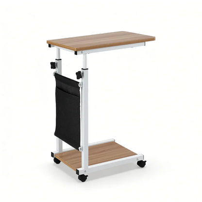 Artiss Laptop Desk Height Adjustable Mobile Workstation Computer Desks 48CM Oak - Mekamart Australia