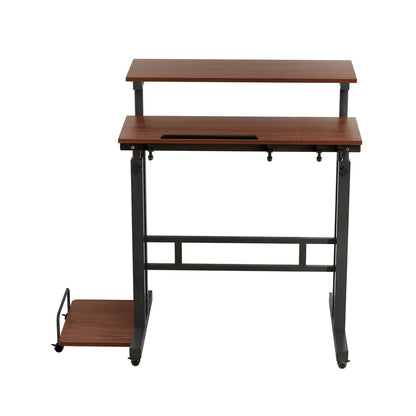 Artiss Laptop Desk Table Adjustable Dark Wood 80CM - Mekamart Australia
