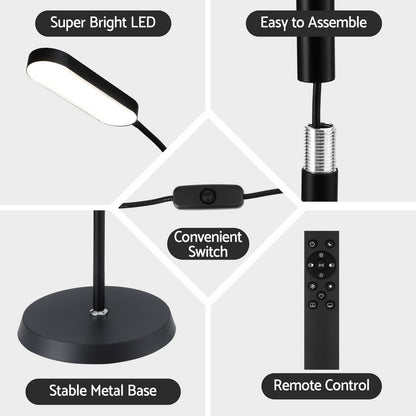 Artiss LED Floor Lamp with Remote Control & 4 Color Temperature Reading Living Room Bedroom Office