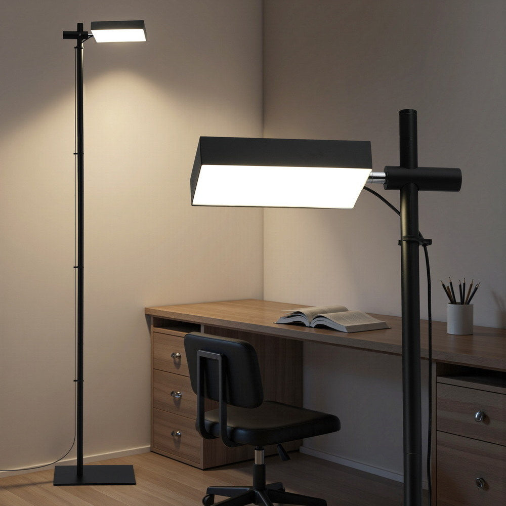 Artiss LED Floor Lamp, Modern Reading Lamp 360~ Rotating Adjustable Light Head,12W Standing Lamp for Living Room, Bedroom Office