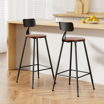 Artiss 2x Bar Stools Vintage Metal Chairs - Mekamart Australia