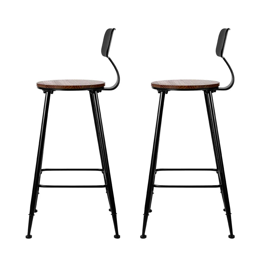 Artiss 2x Bar Stools Vintage Metal Chairs - Mekamart Australia