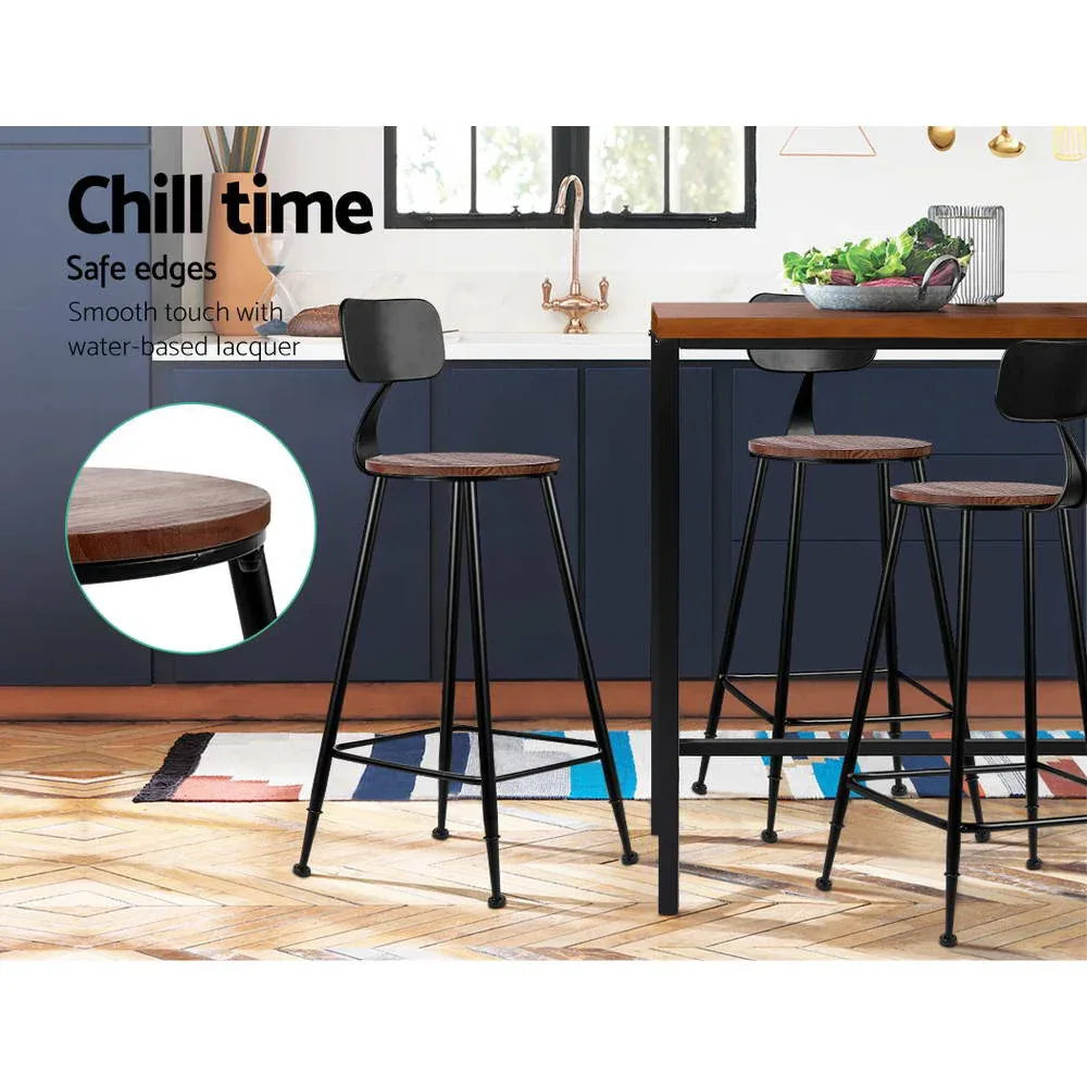Artiss 2x Bar Stools Vintage Metal Chairs - Mekamart Australia