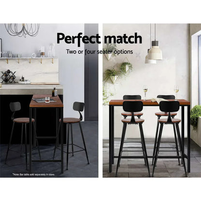 Artiss 2x Bar Stools Vintage Metal Chairs - Mekamart Australia