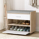 Artiss Shoe Rack Cabinet Bench 8 Pairs White Niva - Mekamart Australia