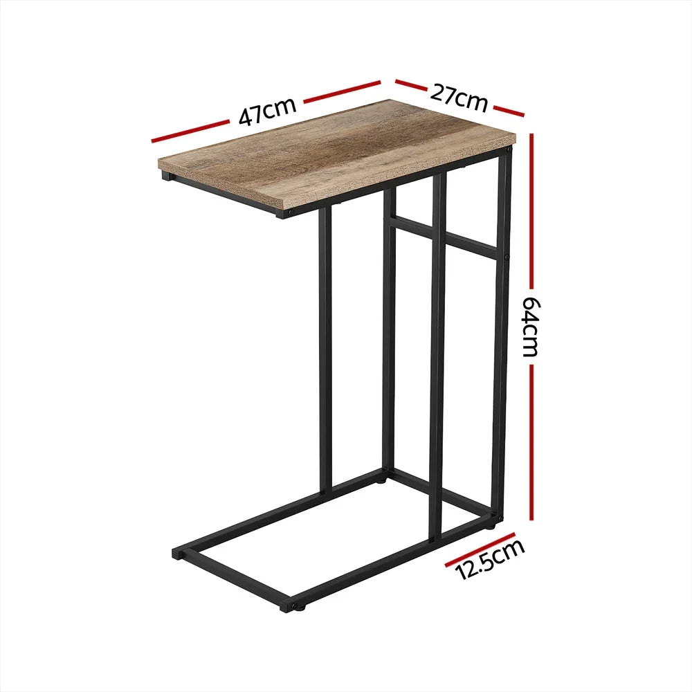 Artiss Coffee Table Side Table Walnut Anika - Mekamart Australia