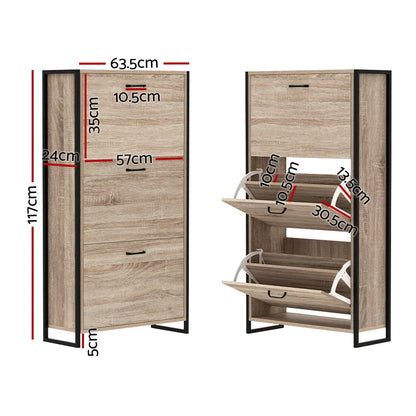 Artiss Shoe Rack Cabinet Adjustable Shelves 24 Pairs Tim - Mekamart Australia