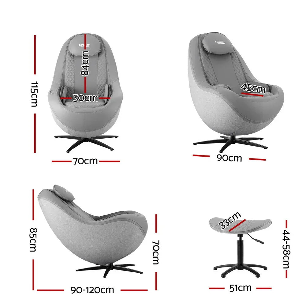 Livemor Massage Chair Electric Recliner Home Massager 3D ROLI - Mekamart Australia