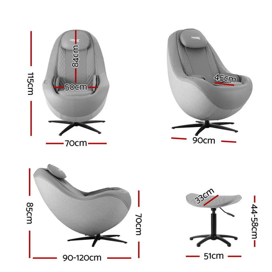 Livemor Massage Chair Electric Recliner Home Massager 3D ROLI - Mekamart Australia